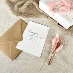 Clearance Karte NIKA Hebamme mit Herz optional mit Briefumschlag Geschenkverpackungen