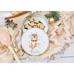 Online Keksdose personalisiert, Plätzchendose Weihnachten, Personalisierte Keksdose, Geschenk Kinder, Vorratsdose Geschenkverpackungen