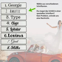 Best Kennzeichen Hochzeit mit Namen Deko Hochzeitsauto Hochzeitskennzeichen selbst gestalten Motiv Sekt Hochzeitsdeko