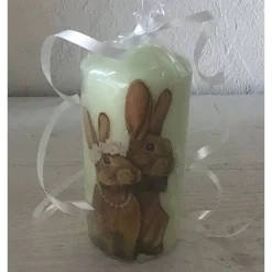 Clearance Kerze 11 cm mint einzigartig  Geschenk  upcycling  Unikat - OSTERPAAR Osterkerzen
