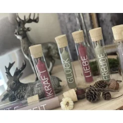 Sale Kerze im Glas - Kerzen bedruckt - Geschenk - Glück - Liebe - Freude- Mut - Zeit - Mitbringsel - Korkenglas Geschenke