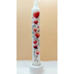 Kerze mit Herzblumenmotiv & Spruch I Geschenkidee I Liebevolle Kerze I Deko I Valentinstag I Muttertag I Grüße Dekoration