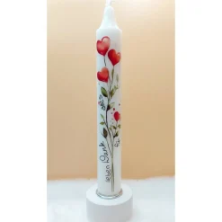 Kerze mit Herzblumenmotiv & Spruch I Geschenkidee I Liebevolle Kerze I Deko I Valentinstag I Muttertag I Grüße Dekoration