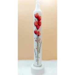 Kerze mit Herzblumenmotiv & Spruch I Geschenkidee I Liebevolle Kerze I Deko I Valentinstag I Muttertag I Grüße Dekoration