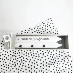 Online Kerzen Set zur Kommunion oder Konfirmation | Spruch | Alles Gute | Geschenk | Tischdeko | inklusive Verpackung Kommunionkerzen