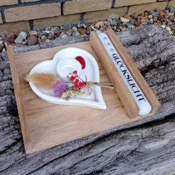 Hot Kerzenset "Glückslicht" aus herzförmigem Kerzenhalter und Stabkerze als Geschenk für verschiedene Anlässe Geburtstagskerzen