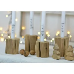 Adventskränze|bisskenwatzumfreun Kerzenständer Krumme Dinger Eiche Unikate