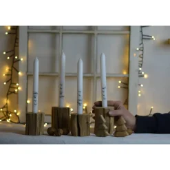 Adventskränze|bisskenwatzumfreun Kerzenständer Krumme Dinger Eiche Unikate