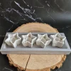 Clearance Kerzenteller Advent Kerzenständer in Sternform mit vier Stabkerzen mit Tannenzweigen Adventskränze