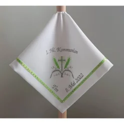 New Kerzentuch, Kerzenrock für Kommunionkerze,Taufkerze, personalisiert Kommunionkerzen