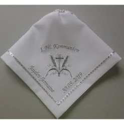 New Kerzentuch, Kerzenrock für Kommunionkerze,Taufkerze, personalisiert Kommunionkerzen