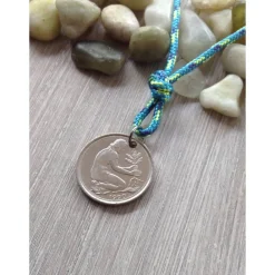 New Kette mit einem alten 50-Pfennig-Stück - nettes Geschenk zum Geburtstag / Jubiäum Geschenke Für Frauen