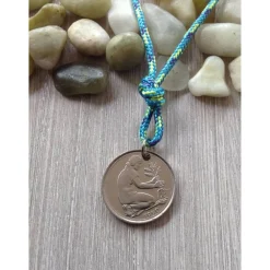 New Kette mit einem alten 50-Pfennig-Stück - nettes Geschenk zum Geburtstag / Jubiäum Geschenke Für Frauen