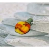 Schmuck|TheRaiKaStore Kette, Silberkette, Künstlerperle, Anhänger, Glas Kürbis, Kürbis Anhänger