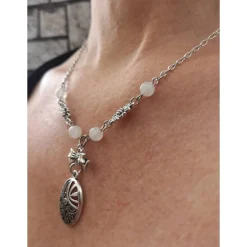 Trachtenschmuck|Tinas Schmucktruhe Kette, Trachtenkette, Dirndlkette, Halskette, Collier, Jade, 24
