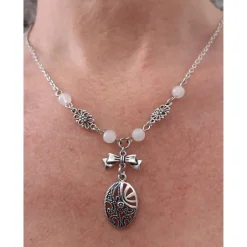 Trachtenschmuck|Tinas Schmucktruhe Kette, Trachtenkette, Dirndlkette, Halskette, Collier, Jade, 24