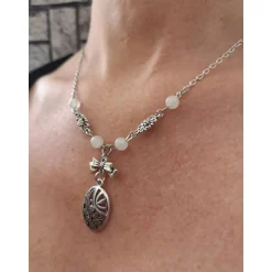 Trachtenschmuck|Tinas Schmucktruhe Kette, Trachtenkette, Dirndlkette, Halskette, Collier, Jade, 24