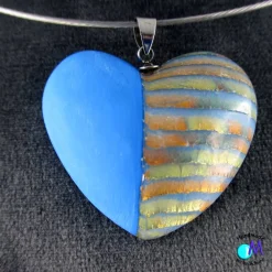 Discount Ketten Anhänger Mermaid  Herz blau ART 5402 Schmuck
