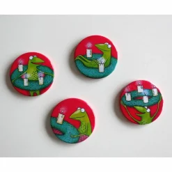 Kühlschrankadvent - 4 Magnete zur Adventszeit, Button Magnete, Adventkalender, Adventkranz, Weihnachten, Advent Magnete Adventskränze