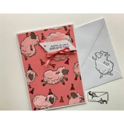 Discount Kinder Glückwunschkarte Geburtstagskarte mit Schafen Handgefertigt mit Stampin Up Produkten Kinder Glückwunschkarten