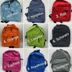 Kinderrucksack|KimKalvin Kinder Rucksack + Motiv Blauer Traktor ( Nr. 95 ) + Name