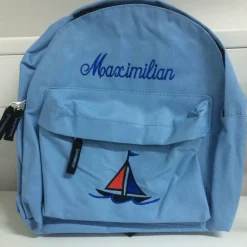 Best Kinder Rucksack + Motiv Segelschiff ( Nr. 21 ) + Name Kinder Kinderrucksack