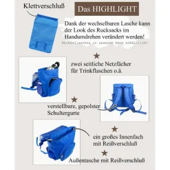 Kinderrucksack|Creativmade Kinder Rucksack mit Namen Flugzeug Junge Kinderrucksack personalisiert Geschenk Kindergarten Kita Start