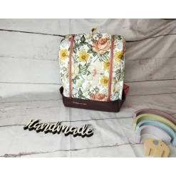 Kinderrucksack|Nähtante Christina Kindergarten Rucksack Blumen retro – Individuell, Softshell, 2 Größen, Kita