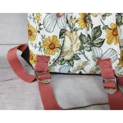 Kinderrucksack|Nähtante Christina Kindergarten Rucksack Blumen retro – Individuell, Softshell, 2 Größen, Kita