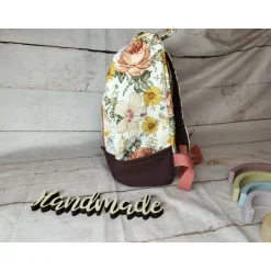 Kinderrucksack|Nähtante Christina Kindergarten Rucksack Blumen retro – Individuell, Softshell, 2 Größen, Kita