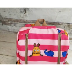 Kinderrucksack|Nähtante Christina Kindergarten Rucksack, Kita Tasche, Maus, 4 Farben, 2 Größen, Softshell, personalisierbar
