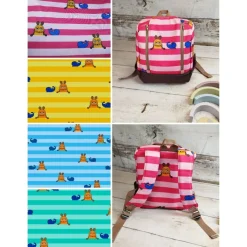 Kinderrucksack|Nähtante Christina Kindergarten Rucksack, Kita Tasche, Maus, 4 Farben, 2 Größen, Softshell, personalisierbar