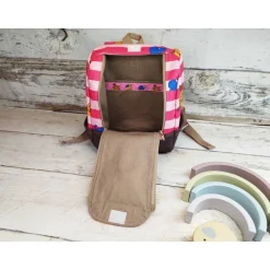 Kinderrucksack|Nähtante Christina Kindergarten Rucksack, Kita Tasche, Maus, 4 Farben, 2 Größen, Softshell, personalisierbar