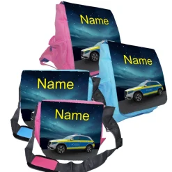 Clearance Kindergarten Rucksack oder Tasche Motiv Polizei mit Name / personalisierbar / Blau / Rosa Kinder Kindergartentaschen