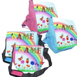 Sale Kindergarten Rucksack oder Tasche Motiv Marienkäfer mit Name / personalisierbar / Blau / Rosa Kinder Kindergartentaschen