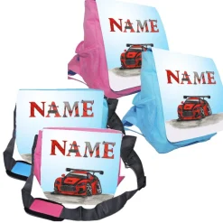 Best Kindergarten Rucksack oder Tasche Motiv Auto mit Name / personalisierbar / Blau / Rosa Kinder Kindergartentaschen