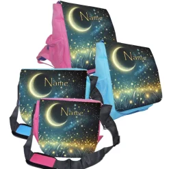 Discount Kindergarten Rucksack oder Tasche Motiv Glühwürmchen mit Name / personalisierbar / Blau / Rosa Kinder Kindergartentaschen