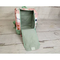 Kinderrucksack|Nähtante Christina Kindergarten Rucksack Rosenrehe mint– Individuell, Softshell, 2 Größen, Kita