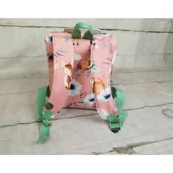 Kinderrucksack|Nähtante Christina Kindergarten Rucksack Rosenrehe mint– Individuell, Softshell, 2 Größen, Kita