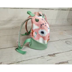 Kinderrucksack|Nähtante Christina Kindergarten Rucksack Rosenrehe mint– Individuell, Softshell, 2 Größen, Kita