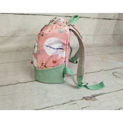 Kinderrucksack|Nähtante Christina Kindergarten Rucksack Rosenrehe mint– Individuell, Softshell, 2 Größen, Kita