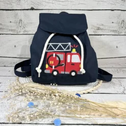 Kinderrucksack|naehdesigns Kindergartenrucksack Feuerwehrauto Feuerwehr Kindergarten personalisiert individuelles Geschenk
