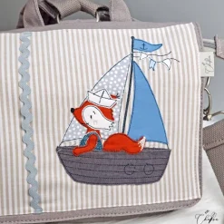 Outlet Kindergartenrucksack, Kindergartentasche, Fuchs, Stickdatei, personalisierbar, Geschenk, Rucksack, Tasche, individuell Kinder Kinderrucksack