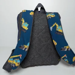 Kinderrucksack|Tina S Kinderrucksack für Kindergarten oder Musikbox, im Baustellen Baggerlook, Personalisierung möglich