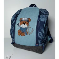 Kinderrucksack|Tina S Kinderrucksack für Kindergarten oder Musikbox, im maritimen Look, Personalisierung möglich