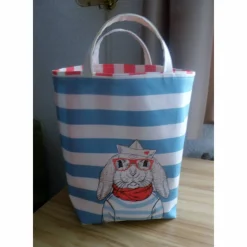 Osterkörbchen|Marja's bunte Maschen Kindertasche aus Canvas / maritim / Kindergarten / Schule / Spielenachmittag bei Freunden
