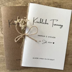 Online Kirchenheft Trauung Nr. 01 | personalisierbar | Katholischer Gottesdienst | kirchliche Trauung | Hochzeit | Kirche Heft Einladungskarten