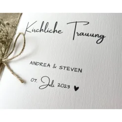 Online Kirchenheft Trauung Nr. 01 | personalisierbar | Katholischer Gottesdienst | kirchliche Trauung | Hochzeit | Kirche Heft Einladungskarten