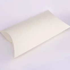 Geschenkverpackungen|Perlen Steine Zubehör Kissen-Faltschachtel aus cremefarbenem Karton
