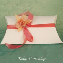 Geschenkverpackungen|Perlen Steine Zubehör Kissen-Faltschachtel aus cremefarbenem Karton